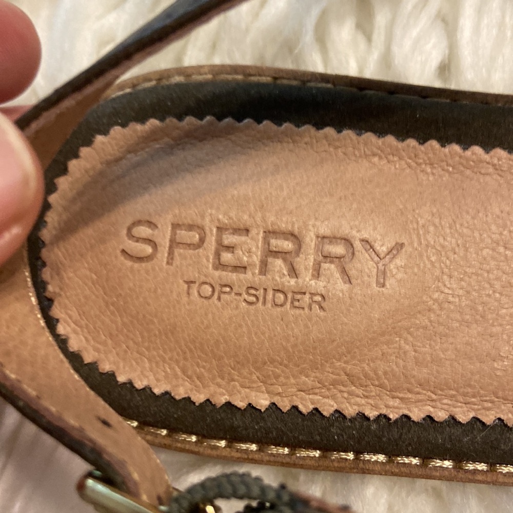 SPERRY Shoes size 7 BNWOT color dark green so beautiful leather upper - Picture 4 of 16